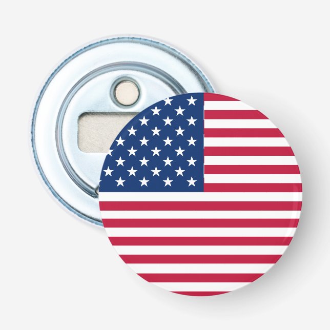 American USA Flag Pride Design Bottle Opener (Front)