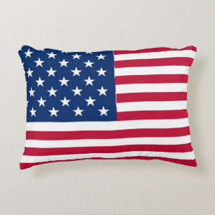 American USA Flag Pride Design Decorative Cushion
