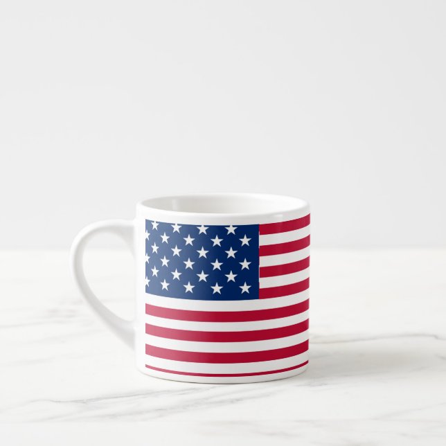 American USA Flag Pride Design Espresso Cup (Left)