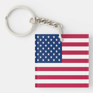 American USA Flag Pride Design Key Ring