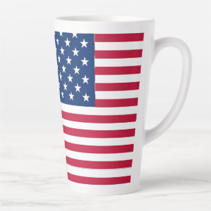 American USA Flag Pride Design Latte Mug