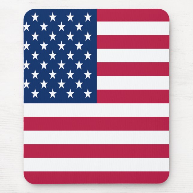 American USA Flag Pride Design Mouse Mat (Front)