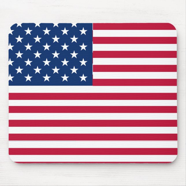 American USA Flag Pride Design Mouse Mat (Front)