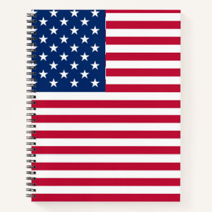 American USA Flag Pride Design Notebook