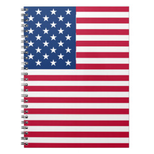 American USA Flag Pride Design Notebook