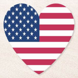 American USA Flag Pride Design Paper Coaster
