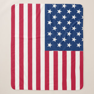 American USA Flag Pride Design Sherpa Blanket
