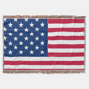 American USA Flag Pride Design Throw Blanket