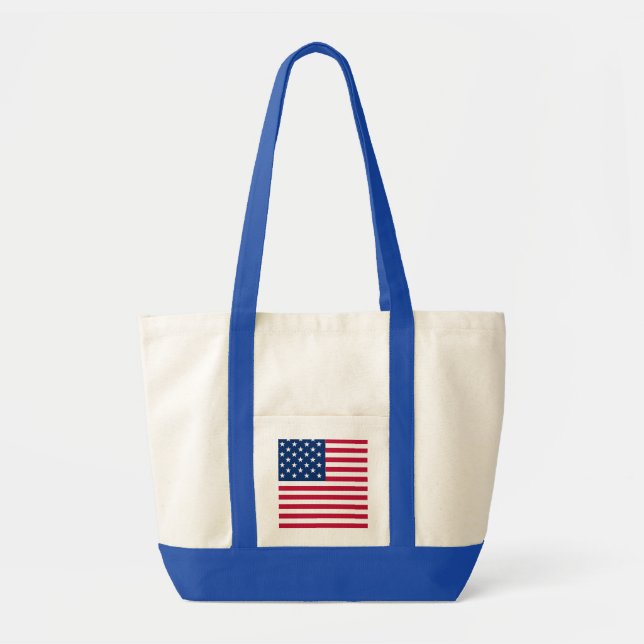 American USA Flag Pride Design Tote Bag (Front)