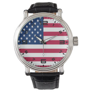 American USA Flag Pride Design Watch