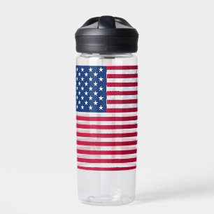 American USA Flag Pride Design Water Bottle