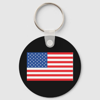 american usa flag red blue white key ring