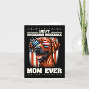American Usa Flag Rhodesian Ridgeback 4th Of July  Card