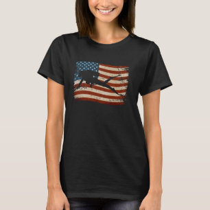 American USA flag Scuba Diving Patriotic Sports Ge T-Shirt