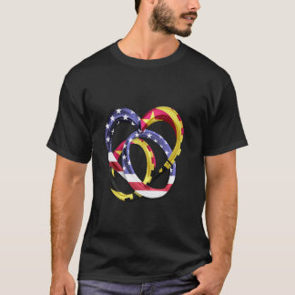 American USA Flag Wedding Anniversary Engagement A T-Shirt