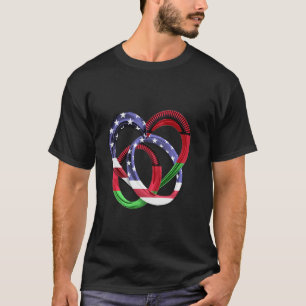 American USA Flag Wedding Anniversary Engagement M T-Shirt