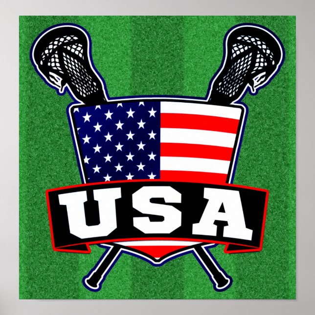 American USA Lacrosse Poster (Front)