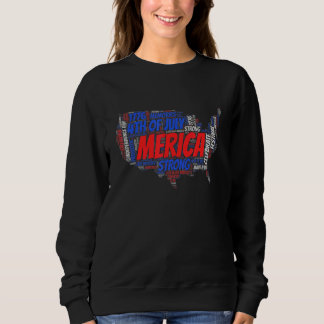American Usa Map 4th Of July Patriotic Independenc Sweatshirt