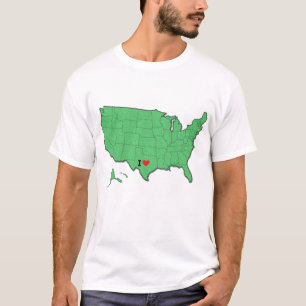 American USA map Custom I LOVE Home state Shirt