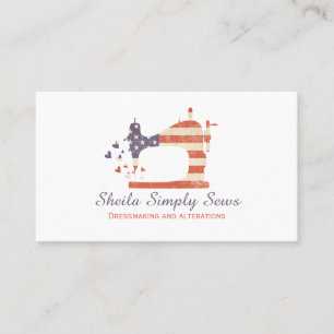 American USA Sewing Machine Business Card