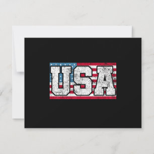 American USA US Flag 4th of July Invitation
