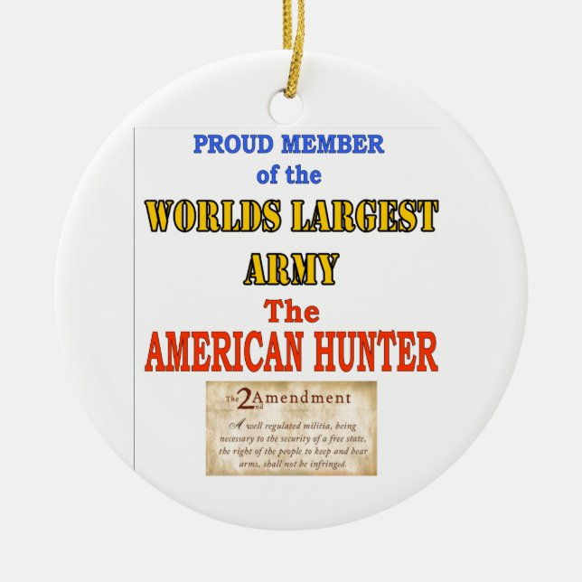 AMERICAN VETERAN CERAMIC TREE DECORATION (Front)