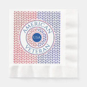 AMERICAN VETERAN Coined Luncheon Paper Napkins