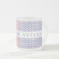 "AMERICAN VETERAN" Frosted Glass Mug