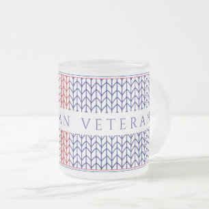 "AMERICAN VETERAN" Frosted Glass Mug