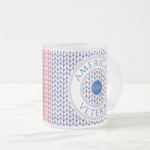 AMERICAN VETERAN Frosted Glass Mug