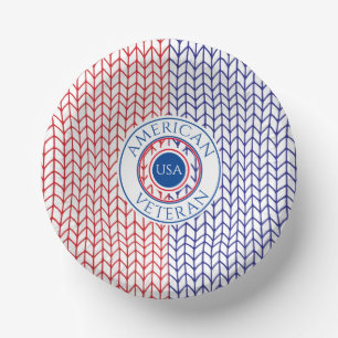 AMERICAN VETERAN Paper Bowls Paper Plate