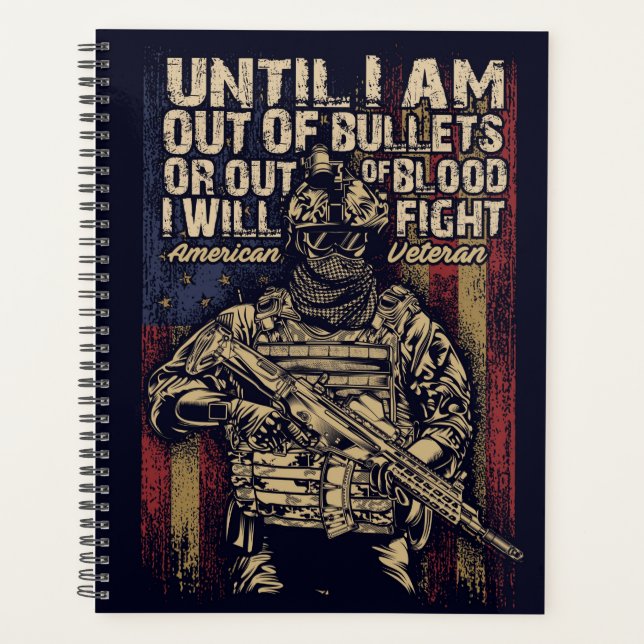 American Veteran Patriotic Quote Planner (Front)