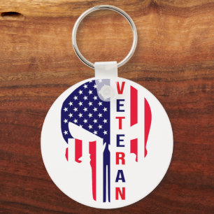 American Veteran Punisher Key Ring
