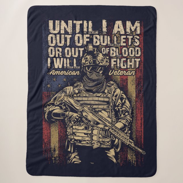 American Veteran Sherpa Blanket (Front)