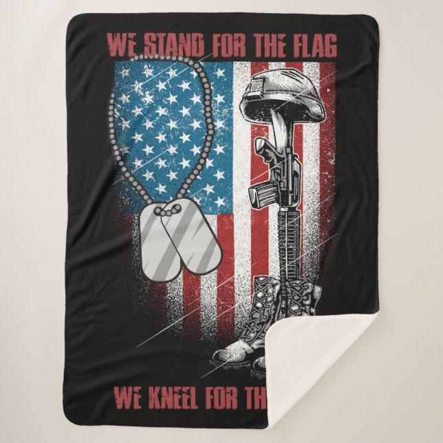 American Veteran Sherpa Blanket (Front)