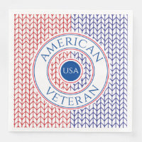 AMERICAN VETERAN Standard Dinner Paper Napkins