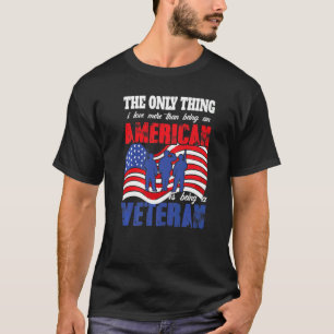 American Veteran U S Flag Vintage Soldier  1 T-Shirt