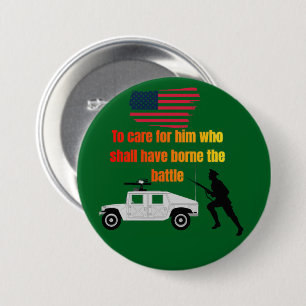 American veterans forest green 7.5 cm round badge