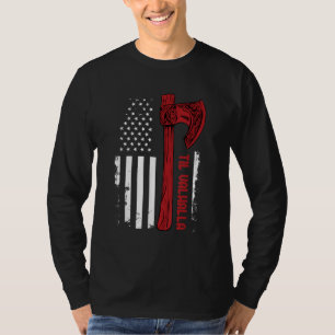 American Viking Axe Flag - Til Valhalla - Norse My T-Shirt