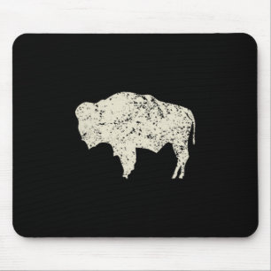 American Vintage Buffalo Men Women Silhouette Love Mouse Mat