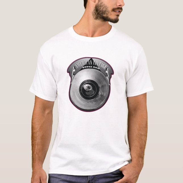 AMERICAN VINTAGE DODGE RAM HUBCAP T-Shirt (Front)