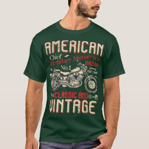 American Vintage Motorcycle Motocross Retro Old Bi T-Shirt