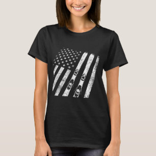 American vintage skiing ski winter mountain usaAme T-Shirt