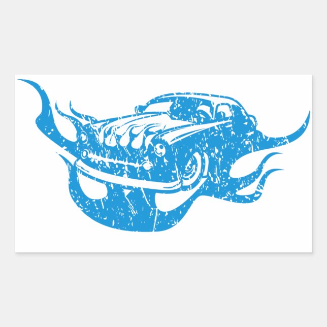 American Vintage Street Racing Car Rectangular Sticker (Front)
