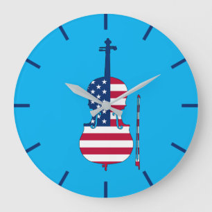 American Violin Large Clock