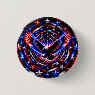 American Vision Spiral – Patriotic Eagle Optical I 3 Cm Round Badge