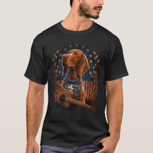 American Vizsla Guitar USA County Music T-Shirt