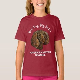 American Water Spaniel best dog big sister T-Shirt