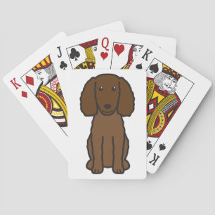 American Water Spaniel Dog Cartoon Playing Cards