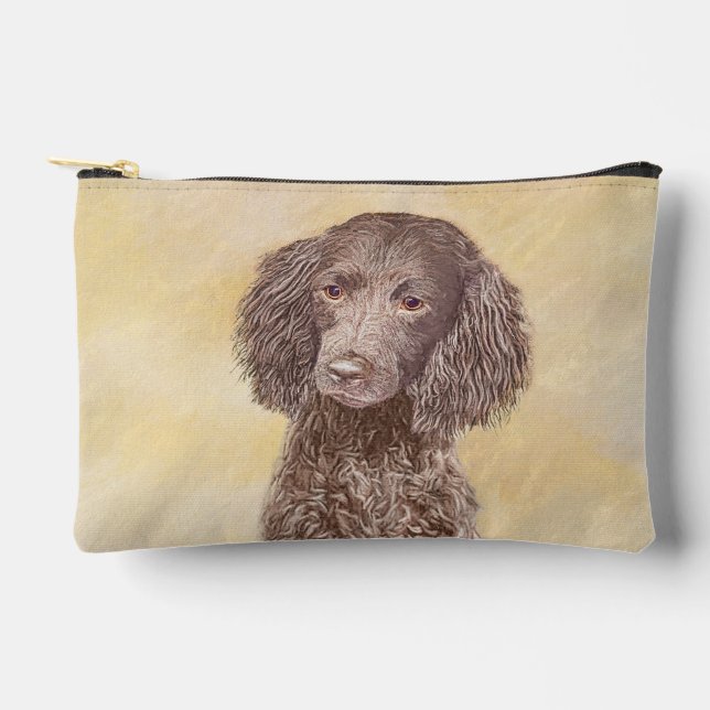 American Water Spaniel Painting Original Dog Art Accessory Pouch (Front)